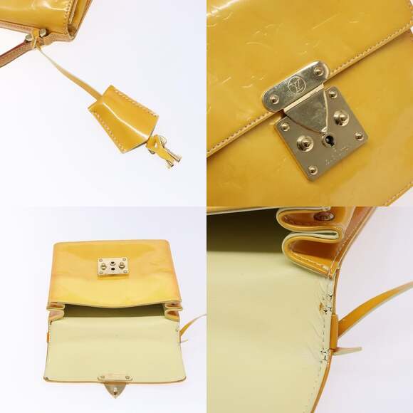 LOUIS VUITTON Monogram Vernis Spring Street Bag Lime Yellow M91068 - Picture 11 of 13
